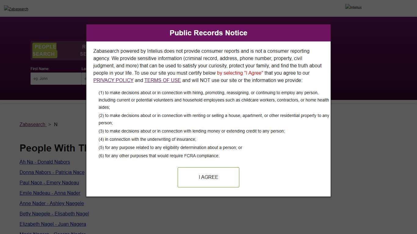 Last Names Starting With N In The United States Zabasearch